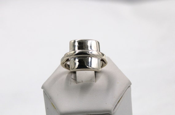 Unique Vintage Solid Sterling Silver Ring Size 6 … - image 1