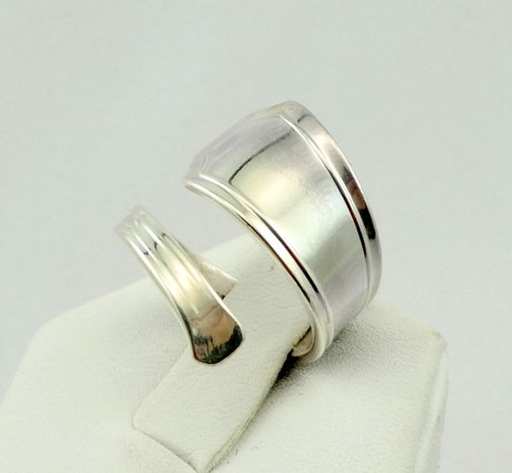 Beautifully Simple Sterling Silver Spoon Ring Adj… - image 5