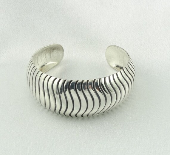 Substantial Snake Belly Pattern Solid Sterling Si… - image 4