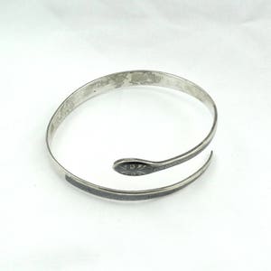 Fine Detailed Cobra Design Sterling Silver And Enamel Wrap Around Bangle Bracelet FREE SHIPPING! #COBRA-BB3