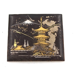 Collectible Vintage Japanse Damascene Sterling Zilver en Emaille Broche GRATIS VERZENDING! #DAMAS-ELP2