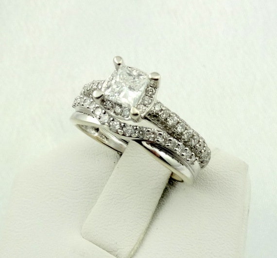 Stunning 1/2 Carat Princess Cut Diamond With Roun… - image 2