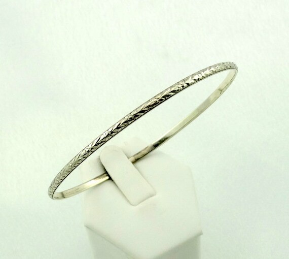 Beautiful Vintage Thin Solid Sterling Silver Flor… - image 3