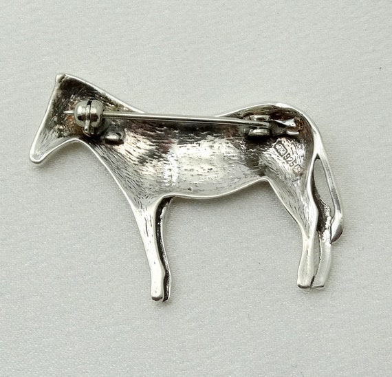 Lovely Zebra Sterling Silver Brooch FREE SHIPPING… - image 4