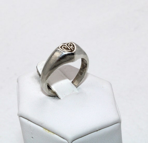 Vintage Silver CTR Solid Sterling Silver Signet R… - image 3