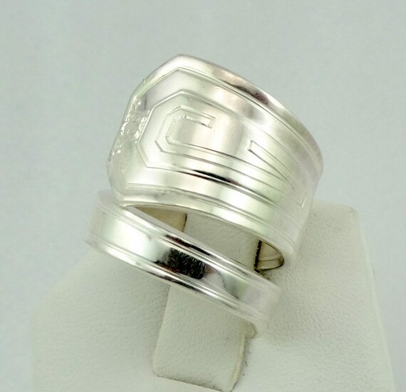 Engraved Initial "C" Real Vintage Hand Made Sterl… - image 3