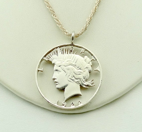 Unique Cut Out 1922 Peace Dollar Silver 
