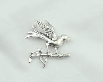 Go Rock&#39;n Robin! Vintage Sterling Silber Robin Brosche. KOSTENLOSER VERSAND! #ROBIN-BR4