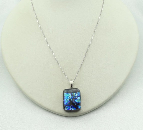 Beautiful Abstract Hand Made Dichroic Glass and S… - image 2