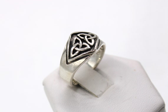 Vintage Celtic Knot Design Solid Sterling Silver … - image 4