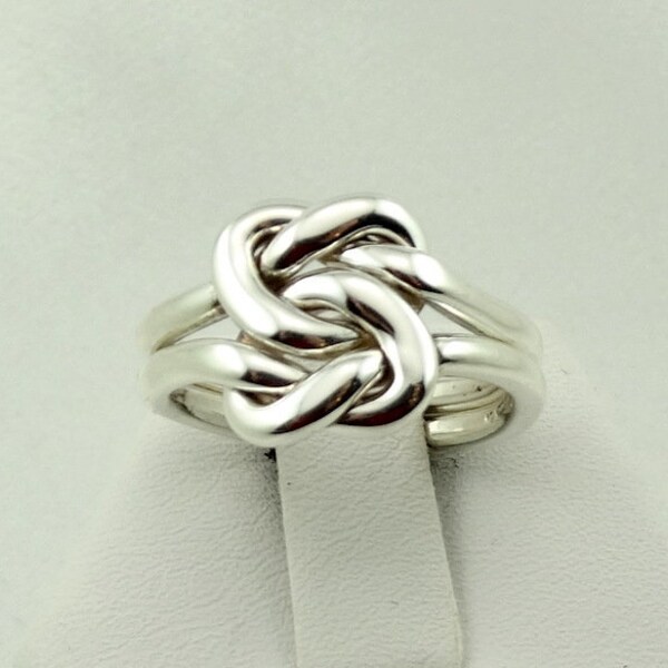 Vintage Double Knot Solid Sterling Silver Ring FREE SHIPPING! Size 8 #KNOT-SR7