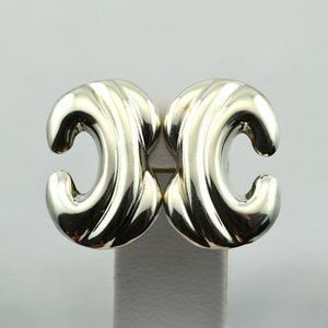 Large Decorative Vintage Sterling Silver Clip On Earrings FREE SHIPPING! #BC-ERG20