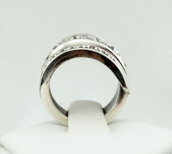 Real Solid Sterling Silver Spoon Ring Adjustable … - image 6