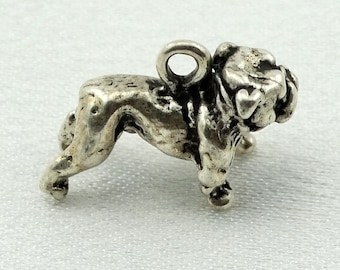 Bulldog Vintage Solid Sterling Charm FREE SHIPPING!   #BULLD-CM8