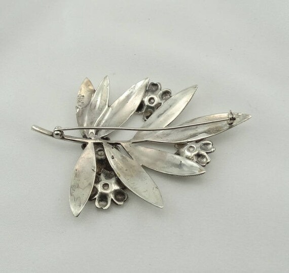 Lovely 1930's Era Vintage Sterling Silver Flower … - image 6