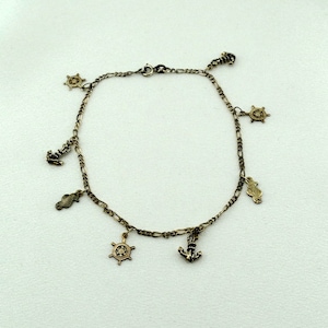 Anchors Aweigh!  Nautical Themed Sterling Silver Bracelet FREE SHIPPING! #NAUTICAL-LB3