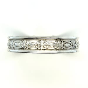 Ornate Vintage Decorative Sterling Silver Cuff Bracelet FREE SHIPPING! #CUORN-CF3