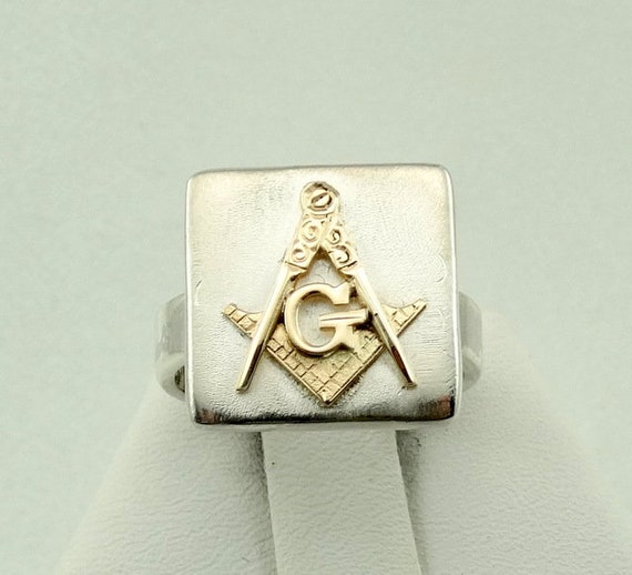 Vintage Master Mason 14K Yellow Gold and Sterling 