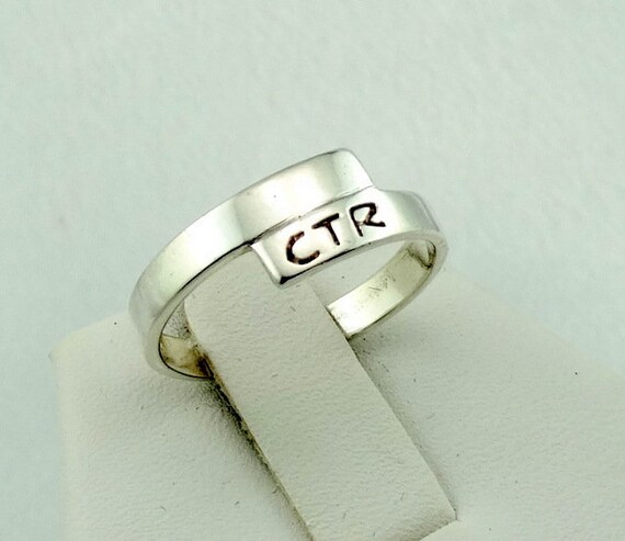 Vintage Simple Sterling Silver CTR Ring Size 6 1/… - image 3