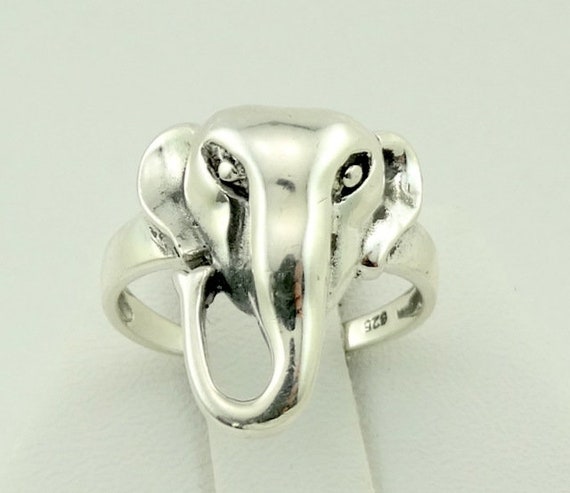 Vintage Hand Made Sterling Silver Lucky Elephant … - image 1