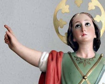 San Pancracio Statue Catholic 5 Inch Saint Pancras of Rome Pancratius Sculpture Loves Gift
