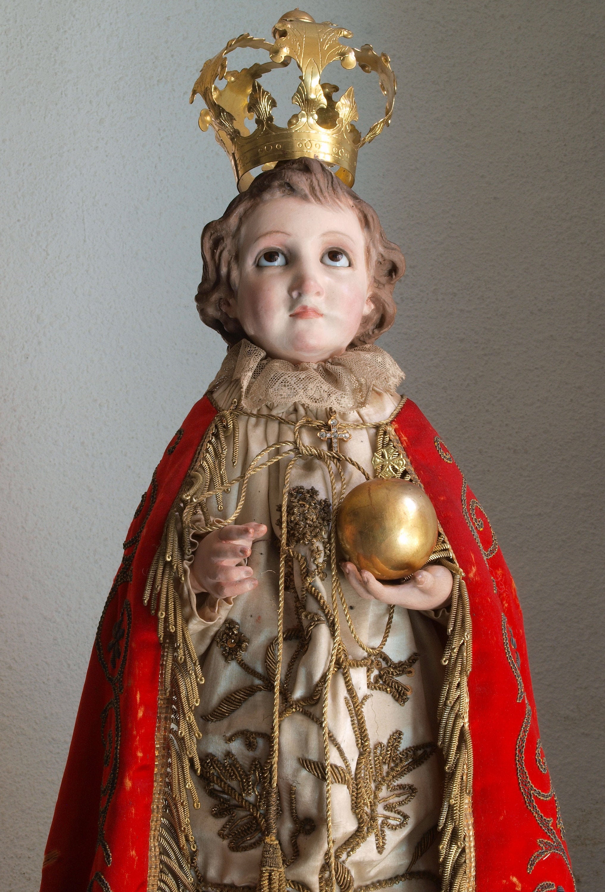 Cage Doll Infant Jesus of Prague Glass Eye 24 Inch / 61 Cm
