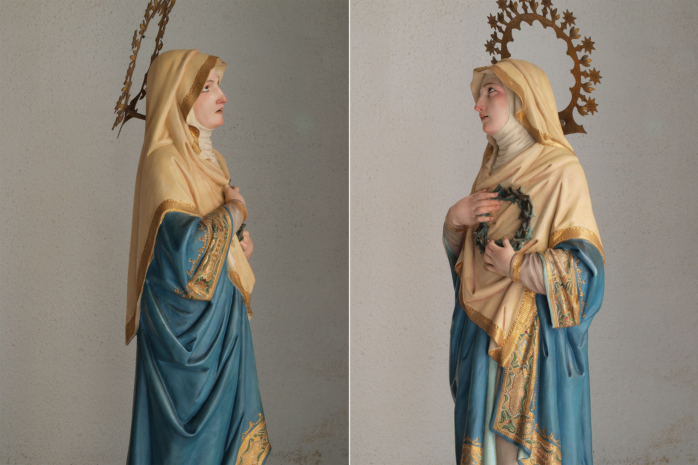 悲しみの聖母マリア像 またはシエナの聖カテリーナ 高90cm マーテル