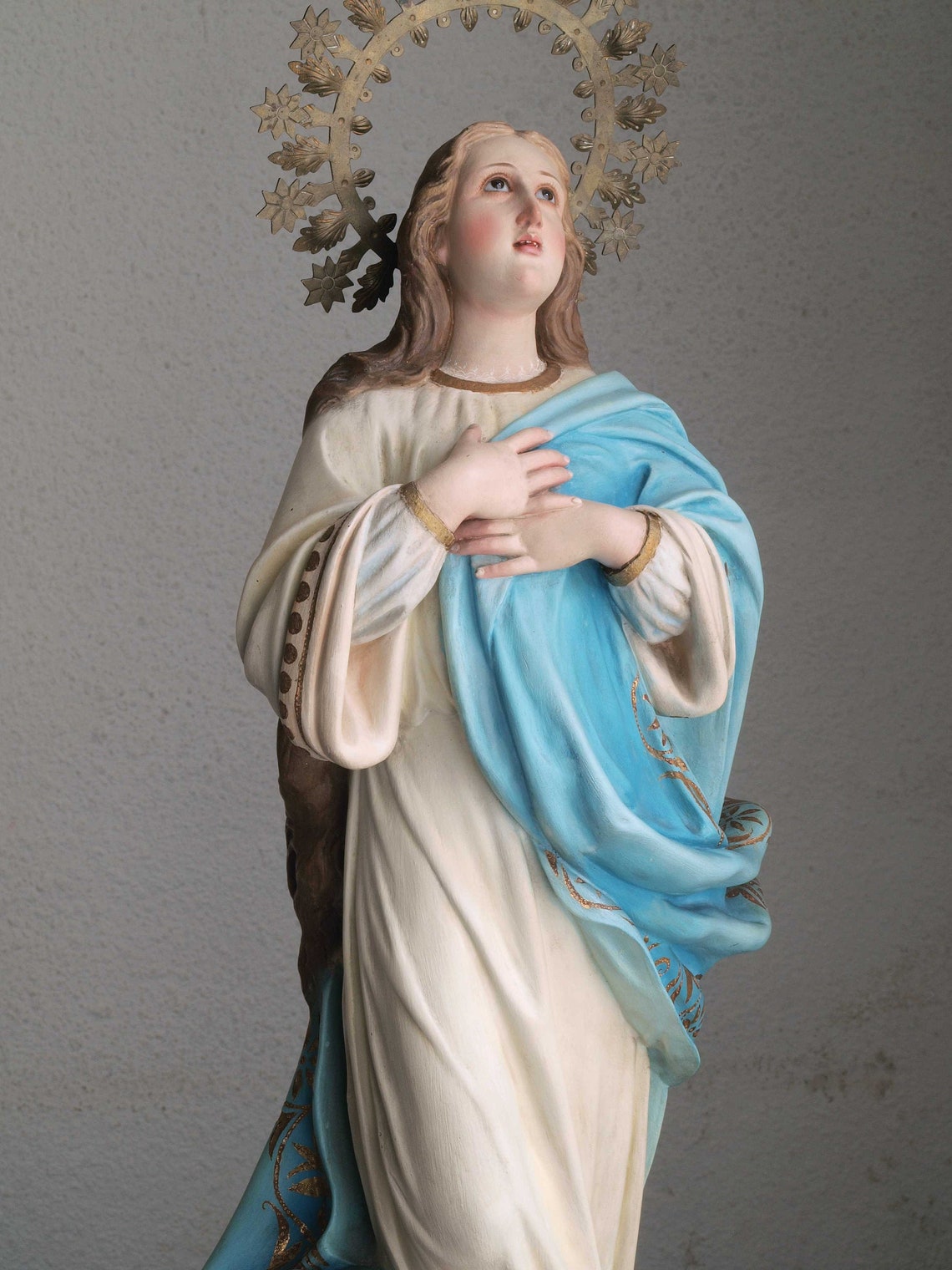 Immaculate Conception Virgin Mary Statue 27.5 inch / 70 cm Etsy