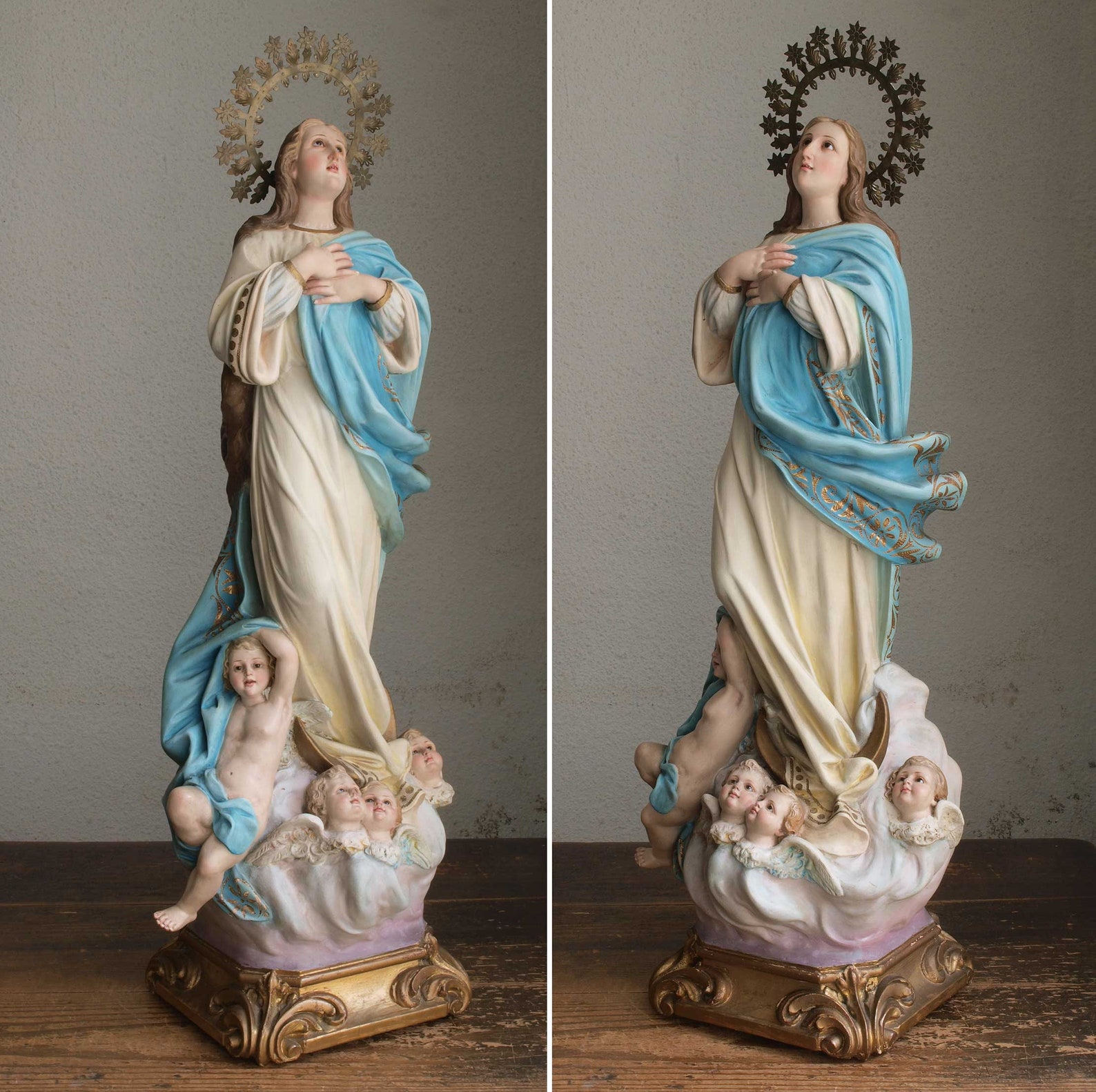 Immaculate Conception Virgin Mary Statue 27.5 inch / 70 cm Etsy