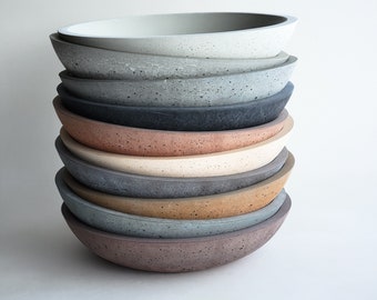 Concrete Bowl - large, modern, inverse design