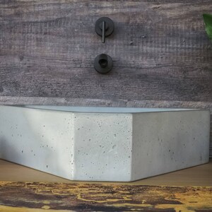 Concrete Sink Triangular Vessel, Triangle image 3