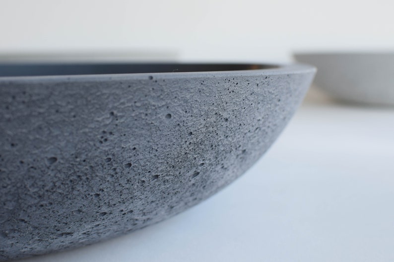 Concrete Bowl large, modern, inverse design image 4