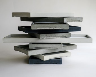 Concrete Tray - Small, Medium - rectangular