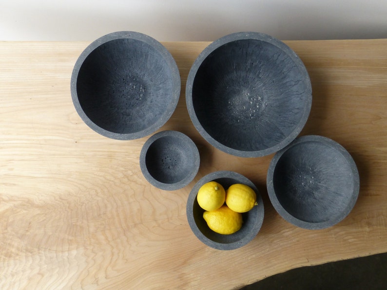 Concrete Bowl Set of 5 image 1