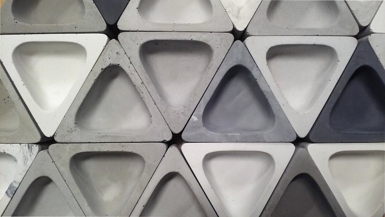 Triangular Concrete Succulent Planter image 3