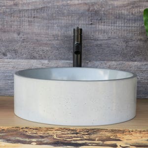 Concrete Sink Round Vessel, Circle image 2