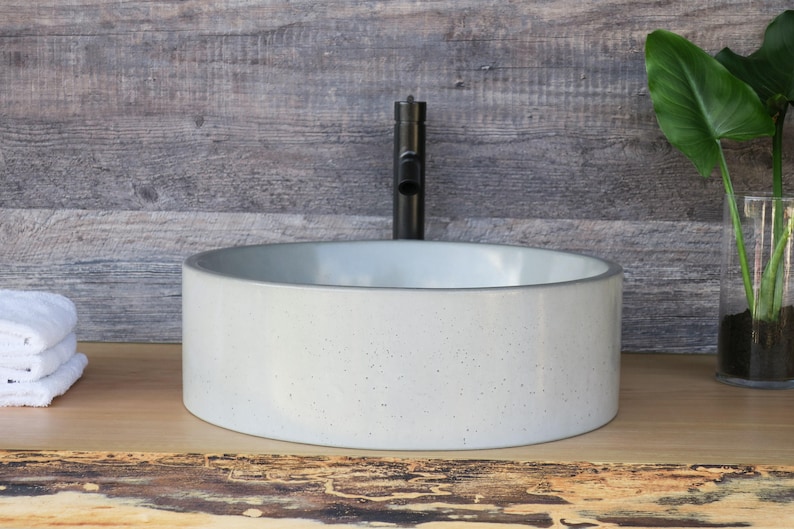 Concrete Sink Round Vessel, Circle image 2