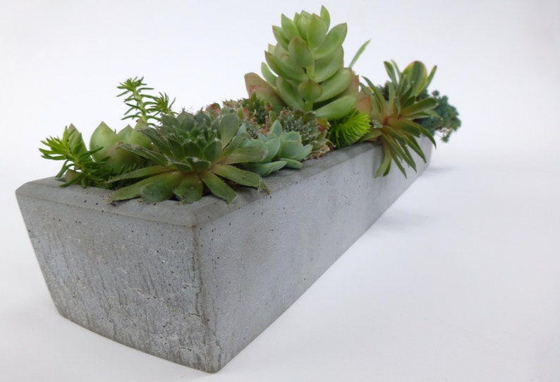 Window Sill Concrete Planter - Thumbnail 2