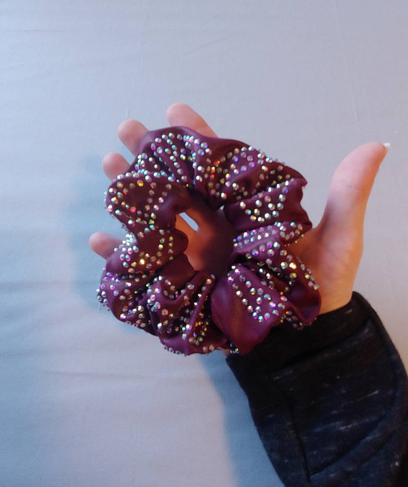 Fabric hair tie dance scrunchie hair tie,hair Scrunchie Diamond scrunchies cheer scrunchie gymnastics scrunchie rhinestone scrunchies