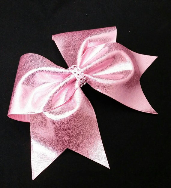 sequins Dance Softball breast cancer awareness 8/" Pink /& silver HUGE Cheer Bow