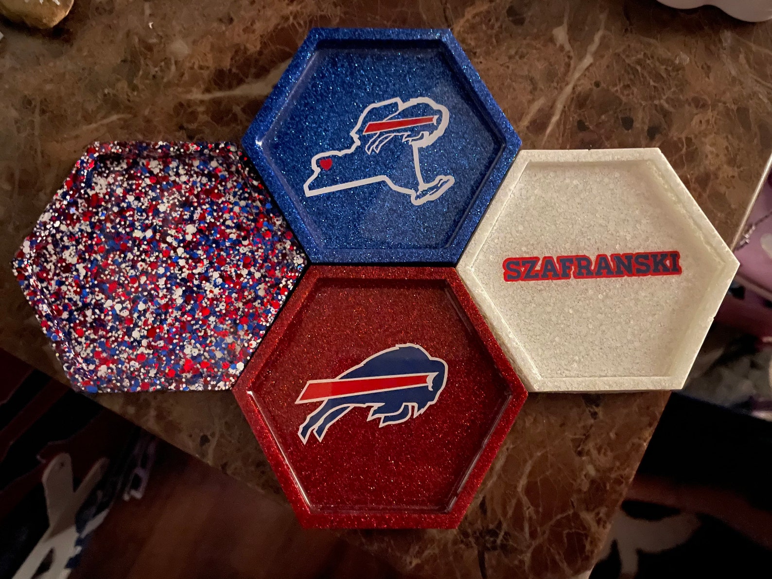 Custom Buffalo Bills Coaster Set of 2 or 4 Football Josh Etsy