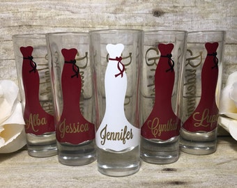 Bridesmaid Gift, Bridesmaid Shot Glasses, Bridesmaids gift ideas, Wedding Party Glasses, Bridal Party, Proposal Box, Bridesmaid Duties