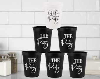 Wife of the Party, The Party, Bachelorette Cups, Drinks on the beach, Bachelorette Party, Party Favors, Bridesmaid, Wifey, Party Cups