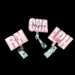 Nurse Badge Reel, Medical Id Badge Holder, CNA, Nurse Appreciation, Gift For Nurse, New Grad, Personalized Healthcare Reel, Healthcare Badge
