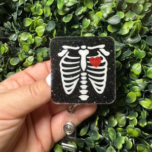 X-ray with Heart Head Badge Reel, RT Gift, Badge Reel for Rad Tech, Rad Life, Xray Tech Appreciation, Rad Tech Student Badge