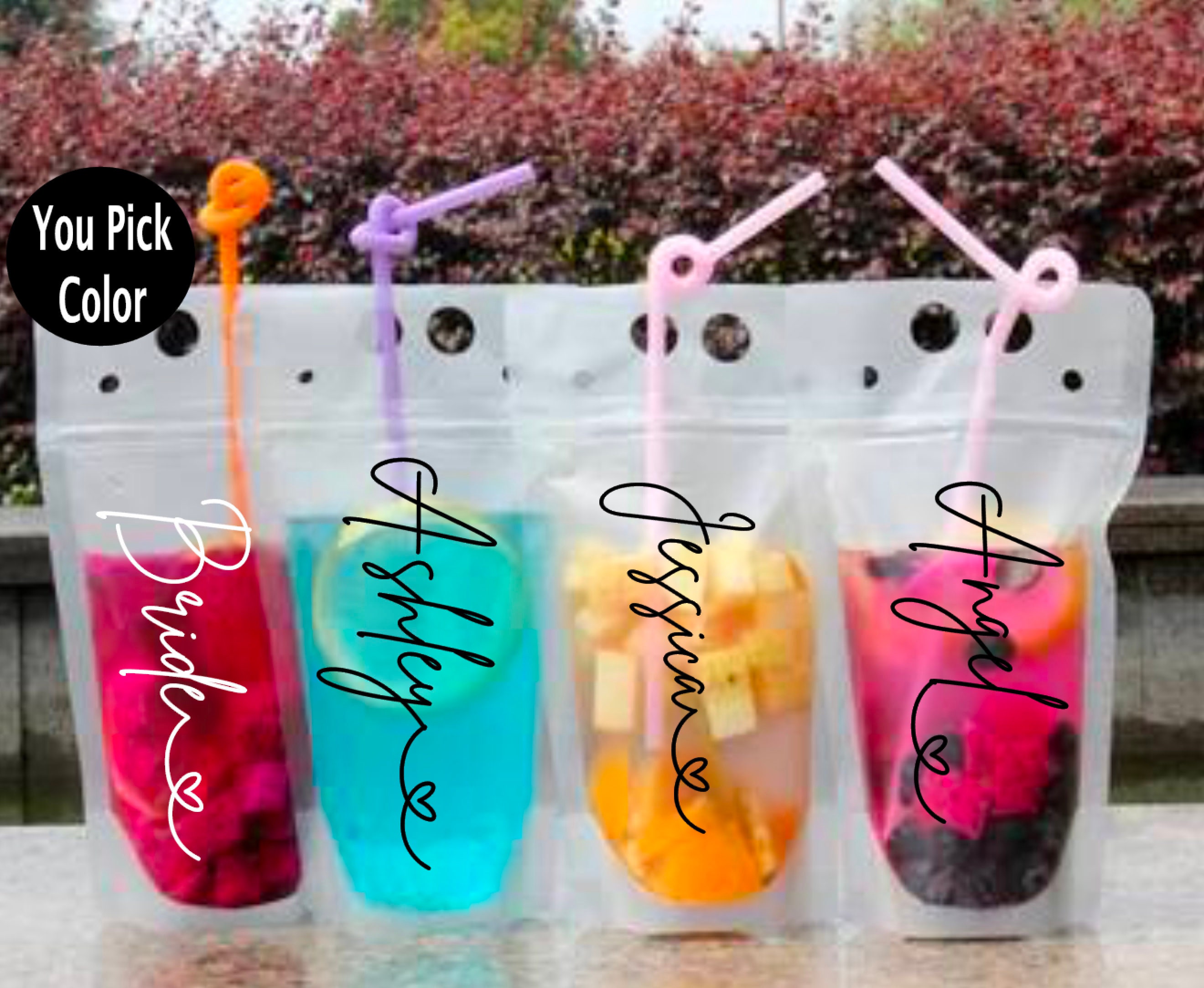 Personalized Adult Beverage Pouch, Pool Party, Wife of the Party, The…
