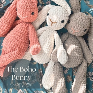 The Boho Bunny Stuffie Crochet Pattern | Rabbit Crochet Pattern | Easter Bunny | Boho Crochet Pattern