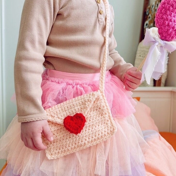 The Yours Truly Toddler Purse Crochet Pattern | Valentine’s Toddler Purse | Valentine’s Crochet Pattern | Toddler Bag | Heart Purse