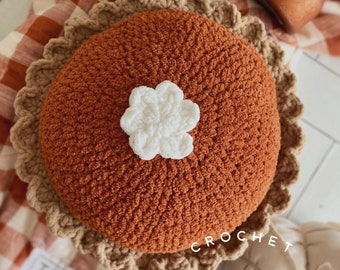 Cutie Pie Pillow Crochet Pattern | Pumpkin Pie Pillow | Fall Decor | Fall Crochet Pattern | Thanksgiving Crochet | Blanket Yarn Pattern