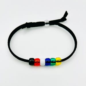 Adjustable Black Leather Salvation Bracelet with Scripture Card